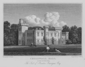 Childwall Hall, Lancashire, Der Sitz von Bamber Gascoyne, Esquire von John Preston Neale