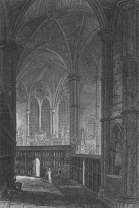 Eingang zum Südschiff, Westminster Abbey von John Preston Neale