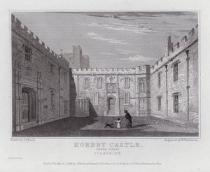 Hornby Castle, Innerer Hof, Yorkshire von John Preston Neale