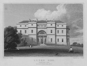 Luton Hoo, Südostansicht, Bedfordshire (Gravur) von John Preston Neale