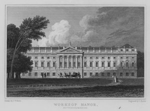 Worksop Manor, Nottinghamshire (Stich) von John Preston Neale