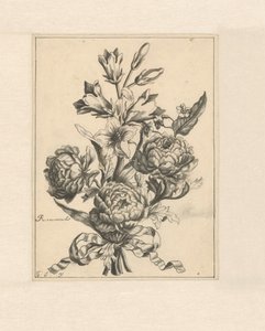 Butterblumen mit einem Band zusammengebunden von J. Porteret
