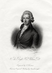 William Pitt der Jüngere, britischer Staatsmann, 19. Jahrhundert von J. Posselwhite