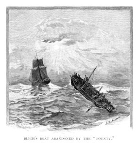 Kapitän Blighs Boot von der Bounty verlassen, 1789 1886