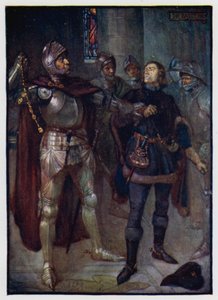 Archibald, Earl of Angus, verhaftet den Architekten Robert Cochrane, einen Favoriten von König James III. von Schottland, und reißt ihm die Goldkette vom Hals, 1482