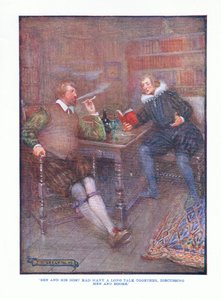 Ben und sein Gastgeber führten viele lange Gespräche über Männer und Bücher, aus Englische Literatur, veröffentlicht von T C & EC Jack, ca. 1920