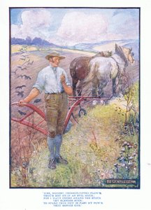 Bescheidene, purpurrote Blume, aus Englische Literatur, veröffentlicht von T C & EC Jack, ca. 1920 von J. R. Skelton