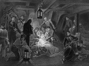Der Tod von Admiral Lord Nelson, 1805 von J. Rogers