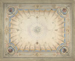Deckenentwurf für das Boudoir, Ardgowan, ca. 1868 von J. S. Pearse.