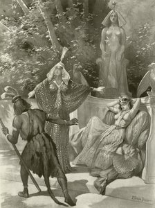 Die Zauberflöte, Akt II Szene vii (Gravur) von J. Steeple Davis