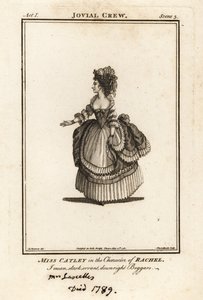 Miss Ann Catley in der Rolle der Rachel in Richard Brome