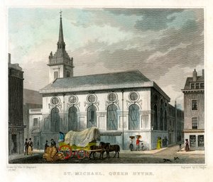 Kirche St. Michael Queenhithe, City of London, 1831