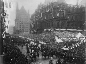 Einweihungszeremonien in der Adams Street, Chicago, für die Weltausstellung von 1892 von J. W. Taylor
