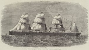 Das Dampfschiff Atlantic der White Star Line, vor Halifax, Nova Scotia, gestrandet von J. Wells