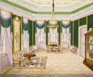 Innenansicht des Salons im Schloss Ballenstedt, Sachsen-Anhalt