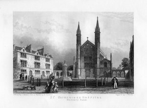 St. Katherines Hospital, Regents Park, London, 19. Jahrhundert von J. Woods