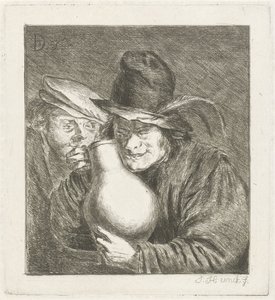 Zwei Bauern mit einem Krug von Jabes Heenck