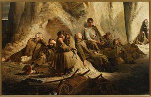 Sonntag in der Mine (Ruhe in der Mine) von Jacek Malczewski