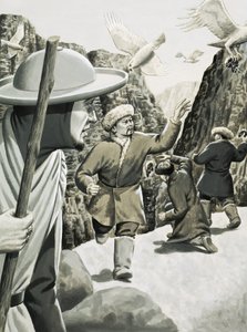 Unbekannte chinesische (?) Soldaten von Vögeln angegriffen von Jack Keay