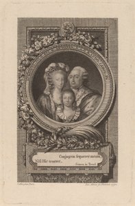 Ludwig XVI., Marie-Antoinette und Louis-Charles von Jacob Adam after Antoine François Callet