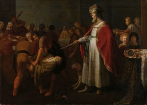 Das Gleichnis vom unwürdigen Hochzeitsgast von Jacob Adriaensz. Backer (attributed to)