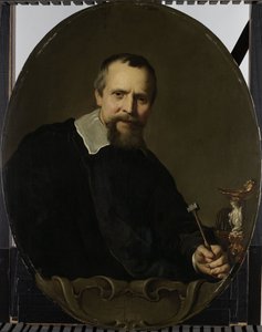 Porträt von Johannes Lutma Jan Lutma (1584/85-1669). Amsterdamer Silberschmied von Jacob Adriaensz. Backer
