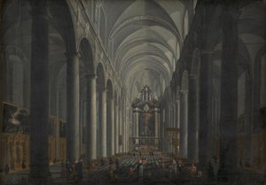 Innenraum der Jesuitenkirche in Brügge von Jacob Balthasar Peeters