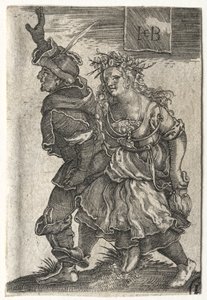 Ein tanzendes Bauernpaar von Jacob Binck
