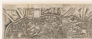 Stadtplan von Rom zur Zeit des Kaisers Augustus (oberes Blatt) von Jacob Bos