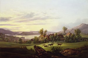 Blick über Bergen von Haukeland von Jacob Calmeyer