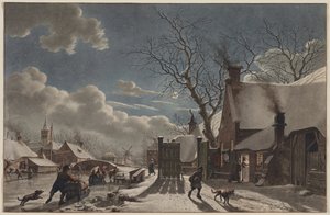 Winternacht in einer niederländischen Stadt, 1797