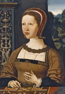 Porträt von Isabella von Österreich, Königin von Dänemark, ca. 1524 von Jacob Cornelisz van Oostsanen