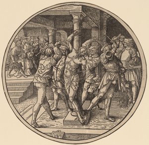 Die Geißelung Christi und Christus vor Pilatus von Jacob Cornelisz van Oostsanen