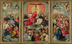 Triptychon mit Anbetung der Dreifaltigkeit, 1523