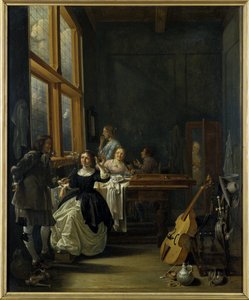 Nach dem Frühstück, 1601-50 von Jacob Duck