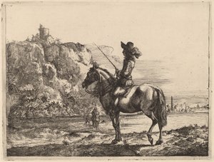 Flusslandschaft mit Reiter von Jacob Duck