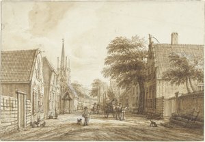 Der Achterweg in Voorschoten von Jacob Elias La Fargue