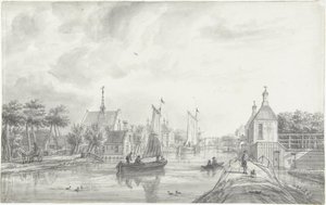 Ansicht von Leiderdorp von Jacob Elias La Fargue