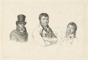 Porträts von Jan Kamphuysen, Dirk Versteegh und Hendrik de Flines von Jacob Ernst Marcus