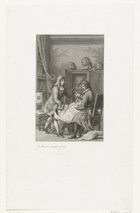 Zar Peter der Große und Bürgermeister Nicolaes Witsen studieren eine Karte