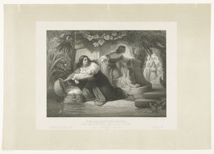 Moses wird in das Binsenkörbchen gelegt von Jacob Felsing