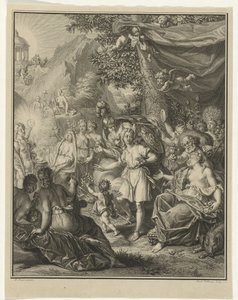Allegorische Darstellung mit Telemachus und Minerva