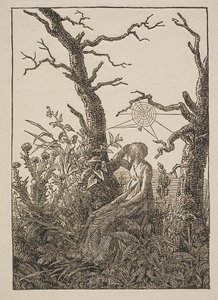 Melancholie. Die Frau mit dem Spinnennetz von Jacob Friedrich