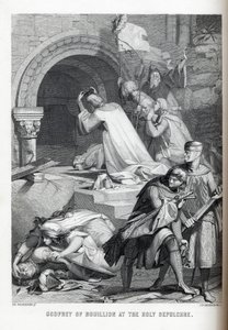 Gottfried von Bouillon am Heiligen Grab, 1882 von Jacob Friedrich Deininger