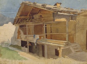 Bauernhaus im Bau, 1829