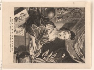 Porträt von Maria Sibylla Merian von Jacob Houbraken