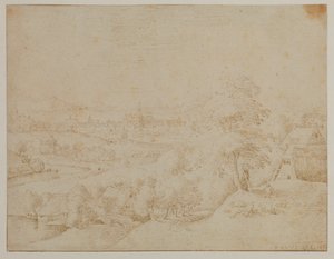 Landschaft mit einer Stadt, 16. Jahrhundert von Jacob I Savery