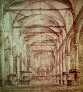 Innenansicht der Oude Kerk (der alten Kirche) in Amsterdam von Jacob van Ruisdael