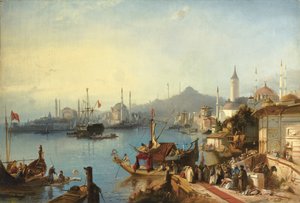 Die Ankunft von Sultan Abdülmecid an der Nusretiye-Moschee, 1842