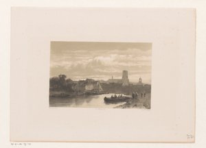 Blick auf Hafen und Deich von Jacob Jan van der Maaten